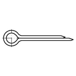 ISO 1234 A2  Splinte - Abmessung: M 1,6 x 14, Inhalt:  1000 Stück