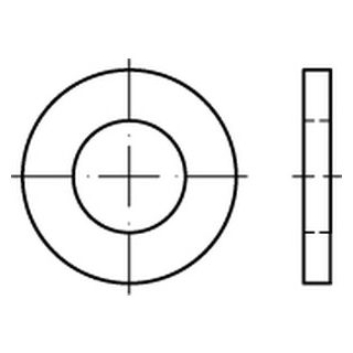 DIN 1440 A4  Scheiben für Bolzen - Abmessung: 4 x 8 x 0.8, Inhalt:  500 Stück