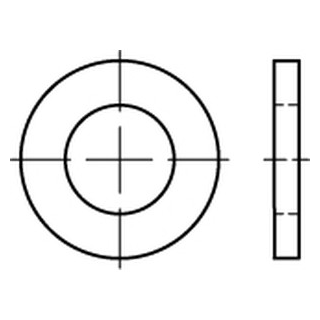 DIN 1441 A4  Scheiben für Bolzen Produktklasse C (g) - Abmessung: 14 x 25 x 3, Inhalt:  100 Stück