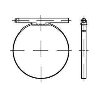 DIN 3017 A2 Form A Schlauchschellen mit Schneckenantrieb - Abmessung: 25-40/12, Inhalt: 100 Stück