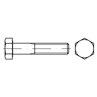 ISO 4014 A4 Sechskantschrauben mit Schaft - Abmessung: M 14 x 80, Inhalt:  25 Stück