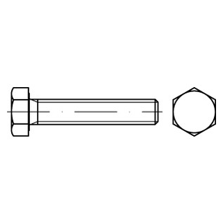 ISO 4017 A4-80 Sechskantschrauben mit Gewinde bis Kopf - Abmessung: M 8 x 14, Inhalt:  200 Stück