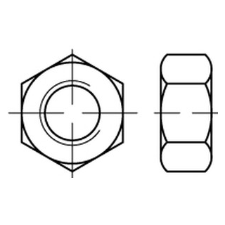ISO 4032 A2-80  Sechskantmuttern - Abmessung: M 16, Inhalt:  100 Stück