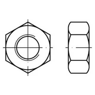 UNI 5587 A2-70  Sechskantmuttern, h=d - Abmessung: M 8, Inhalt:  200 Stück