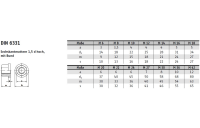 DIN 6331 A2  Sechskantmuttern mit Bund, mit einer Höhe von 1,5d - Abmessung: M 27 SW 41, Inhalt:  10 Stück