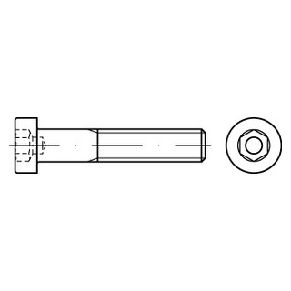 DIN 6912 A4 Zylinderschrauben mit Innensechskant, niedriger Kopf, mit Schlüsselführung - Abmessung: M 8 x 14, Inhalt:  200 Stück