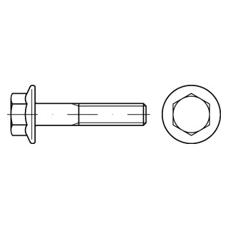 DIN 6921 A4 Sechskantschrauben mit Flansch - Abmessung: M 6 x 16, Inhalt:  200 Stück