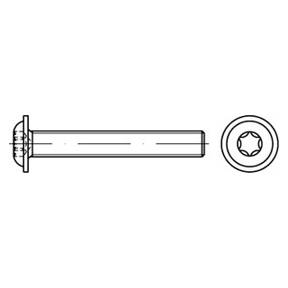 ~ISO 7380-2 A2 Flachkopfschrauben mit Innensechsrund - Abmessung: M 2 x 4, Inhalt:  1000 Stück