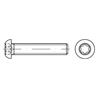 ~ISO 7380-1 A2 Flachkopfschrauben mit Innensechsrund - Abmessung: M 2 x 6, Inhalt:  1000 Stück