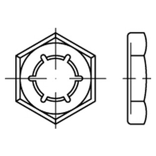DIN 7967 A4  Sicherungsmuttern (Palmuttern) - Abmessung: M 30, Inhalt:  50 Stück