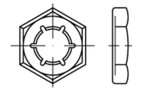 DIN 7967 A4  Sicherungsmuttern (Palmuttern) - Abmessung: M 30, Inhalt:  50 Stück