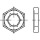 DIN 7967 A4  Sicherungsmuttern (Palmuttern) - Abmessung: M 30, Inhalt:  50 Stück