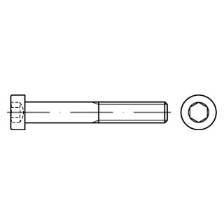 DIN 7984 A2 Zylinderschrauben mit Innensechskant, niedriger Kopf - Abmessung: M 12 x 60, Inhalt:  50 Stück