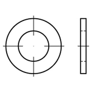 DIN 7989-1 A2  Scheiben für Stahlkonstruktionen, Produktklasse C - Abmessung: 12/13,5 x 24 x 8, Inhalt:  50 Stück