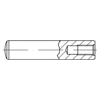 ISO 8733 1.4305 Zylinderstifte mit Innengewinde - Abmessung: 6 x 14, Inhalt:  100 Stück