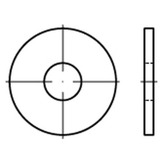 DIN 9021 A2  Scheiben, Außen Ø~3 x Schrauben Ø, Produktklasse C - Abmessung: 39,0 x 110 x 8, Inhalt:  10 Stück