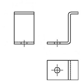 Artikel 9036 A2  verbinder - Abmessung: 30 x 4 x 51, Inhalt:  100 Stück