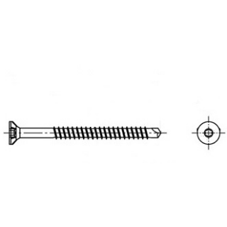 Artikel 9040 A2  Super-Drill Seko-Holzbauschrauben mit Bohrspitze, TX20 - Abmessung: 4 x 30/21, Inhalt:  200 Stück