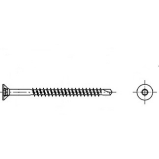 Artikel 9044 A2  SP-Drill Seko-Holzbauschrauben mit Bohrspitze, TX20 - Abmessung: 4 x 35/24, Inhalt:  200 Stück