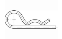 DIN 11024 A 2 Federstecker, einfach - Abmessung: 2, Inhalt: 25 Stück