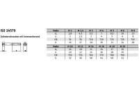 ISO 14579 A4 Zylinderschrauben mit Innensechsrund mit Vollgewinde - Abmessung: M 10 x 45/45, Inhalt:  100 Stück