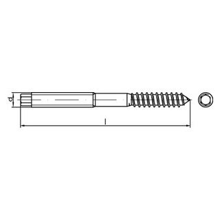 Artikel 88149 A2  Stockschrauben mit Schlüsselfläche - Abmessung: 12 x 300, Inhalt: 50 Stück