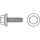 Artikel 9057 A2 Form BZ Fassadenbauschraube mit montierter Dichtscheibe 16 mm, mit Zapfen - Abmessung: 6,3 x 70, Inhalt:  100 Stück