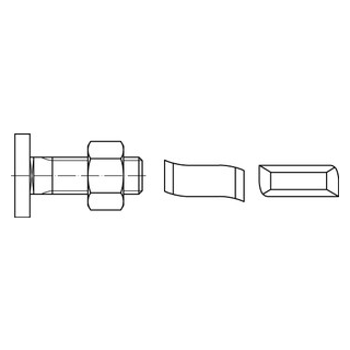 Artikel 88928 A4 Hammerkopfschrauben Typ 28/15 - Abmessung: 8 x 30, Inhalt: 100 Stück